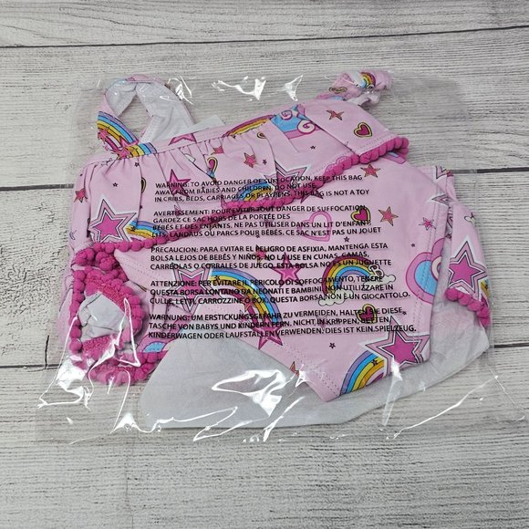 NWT Posh Peanut Barbie Star Power Girls Ruffled 2 Piece Tankini Set Size 2T - Picture 5 of 5